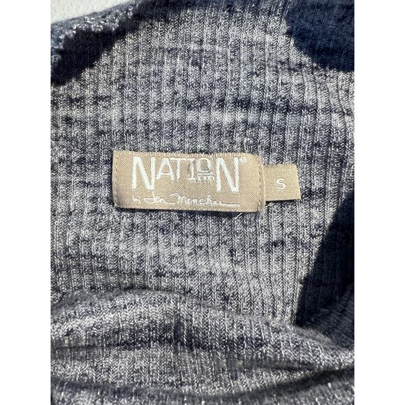 ⭐️ Nation LTD Top Mock Neck Ribbed Long Sleeve Basic Capsule Casual Quiet Luxury - Picture 4 of 6